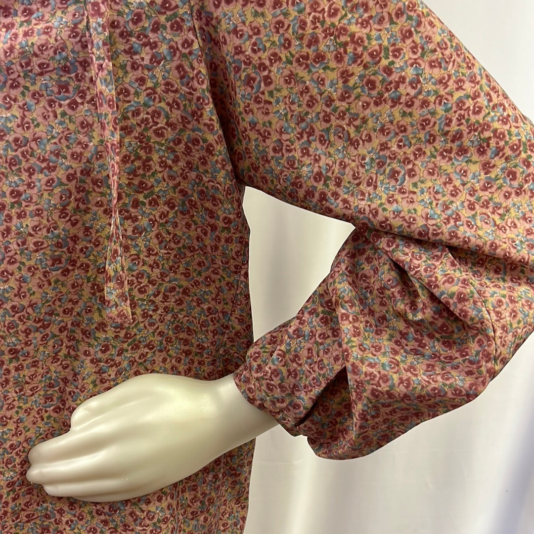 60s Multi-Colored Floral Blouse