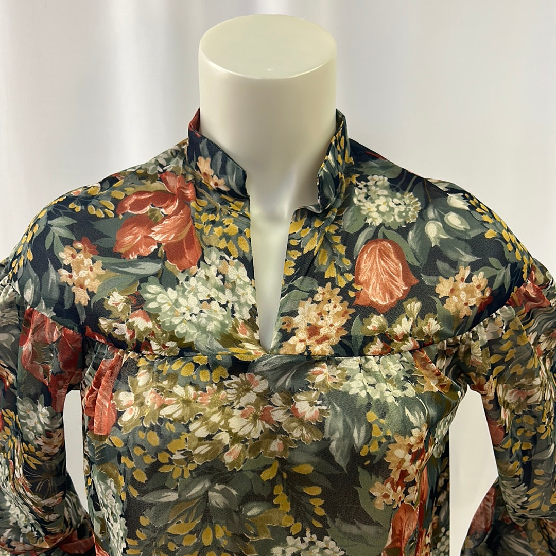 Women’s Sheer Floral Blouse