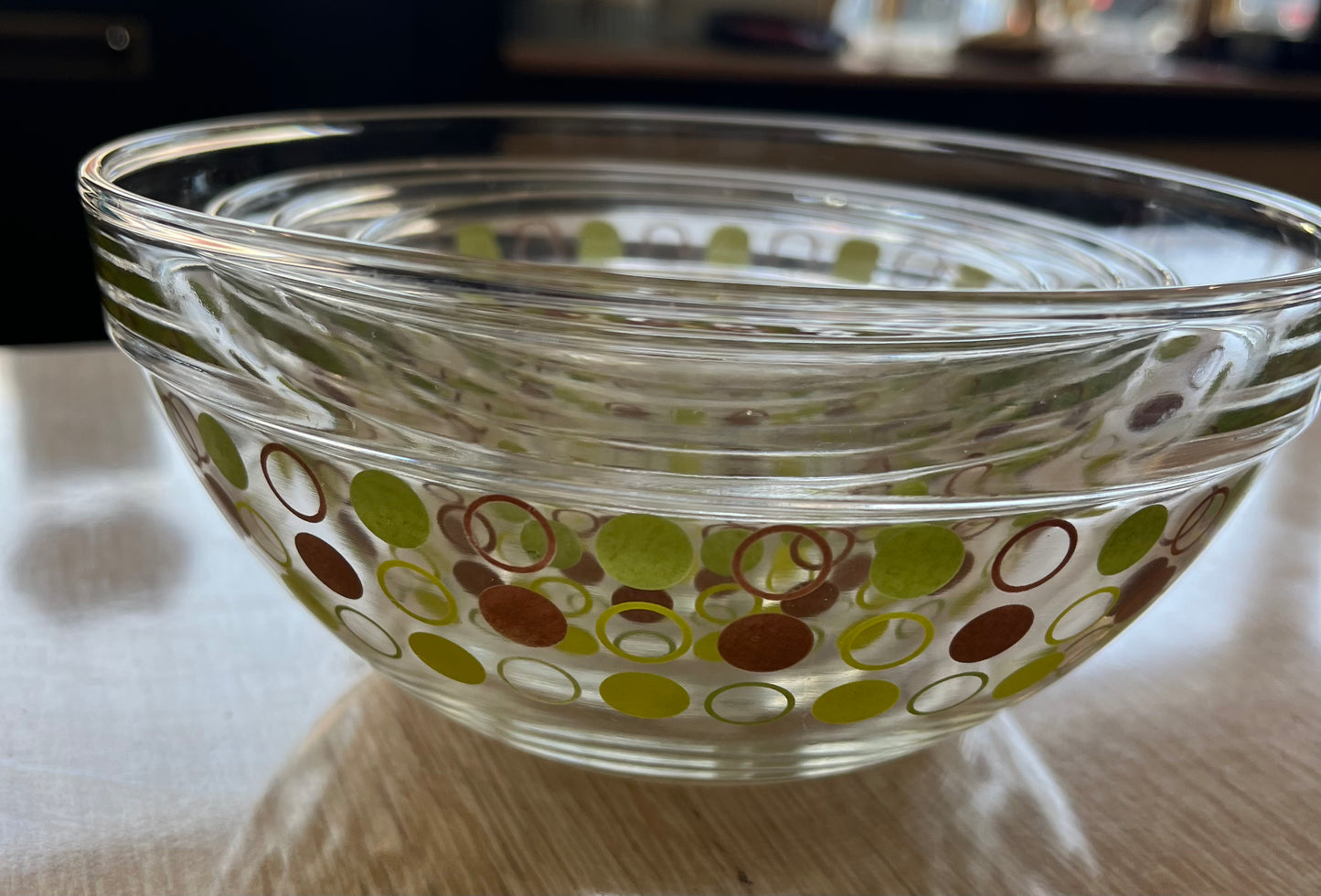 Glass Polka Dot bowl set