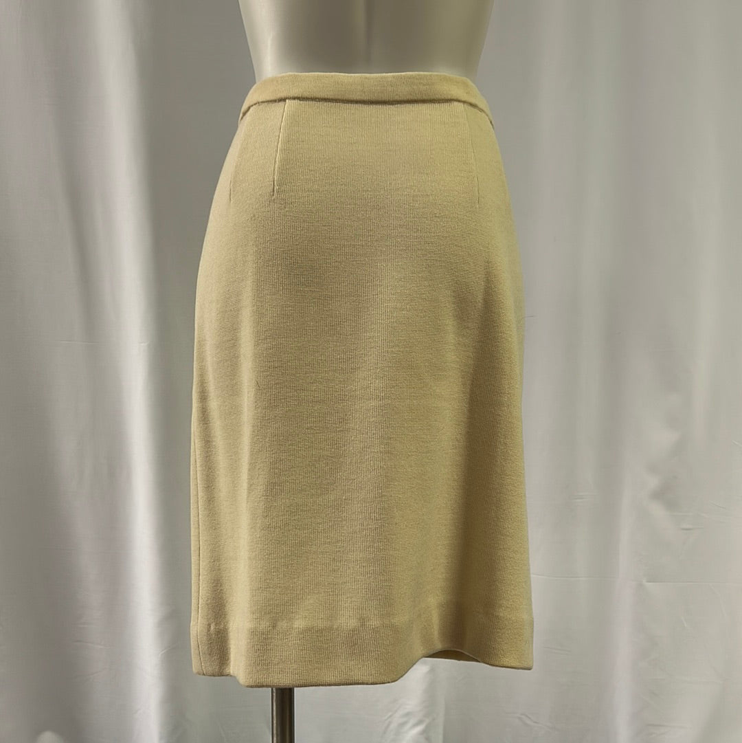 Ivory Zephyr Wool Skirt