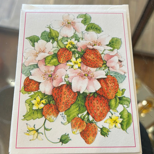 Strawberry note card