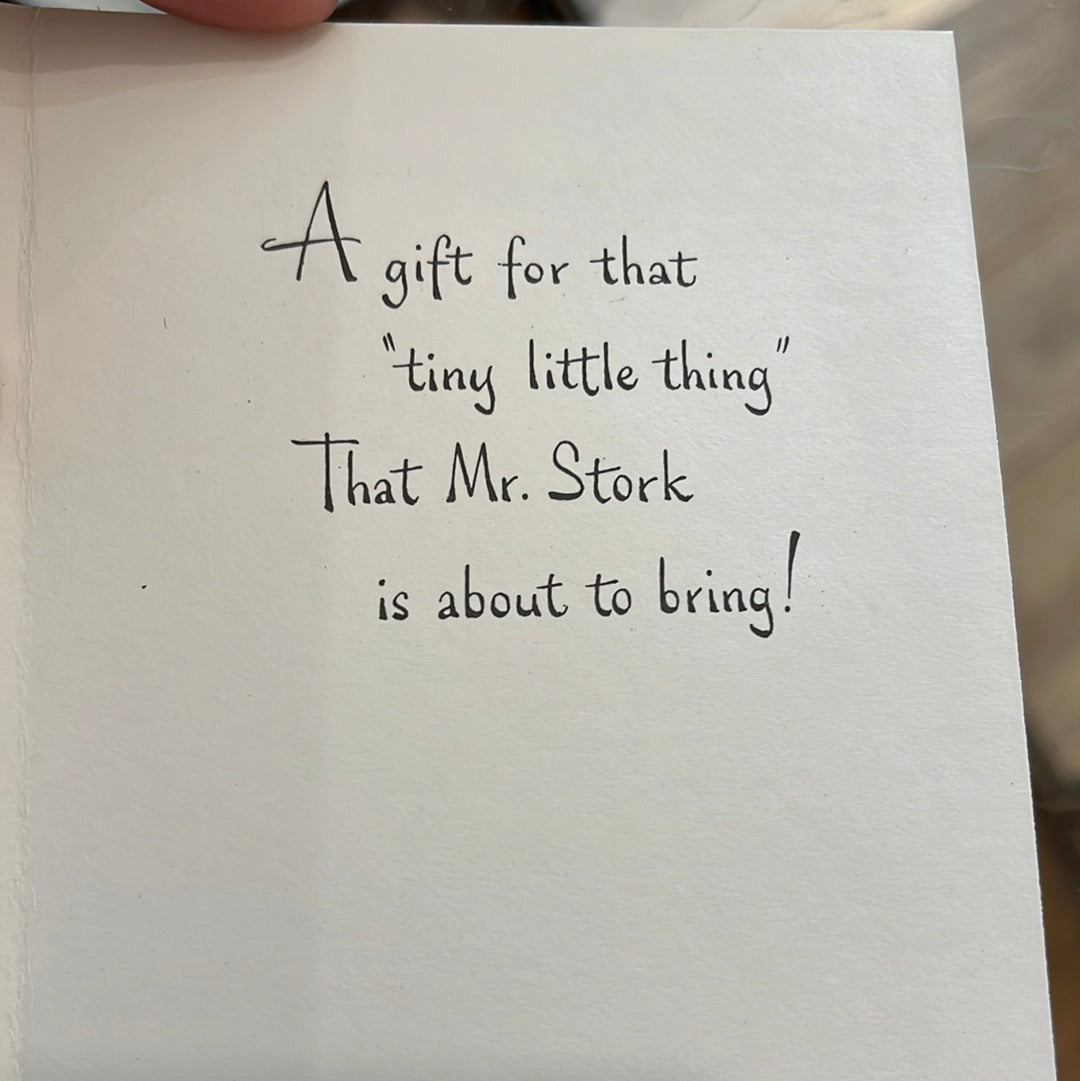 A baby to be gift card