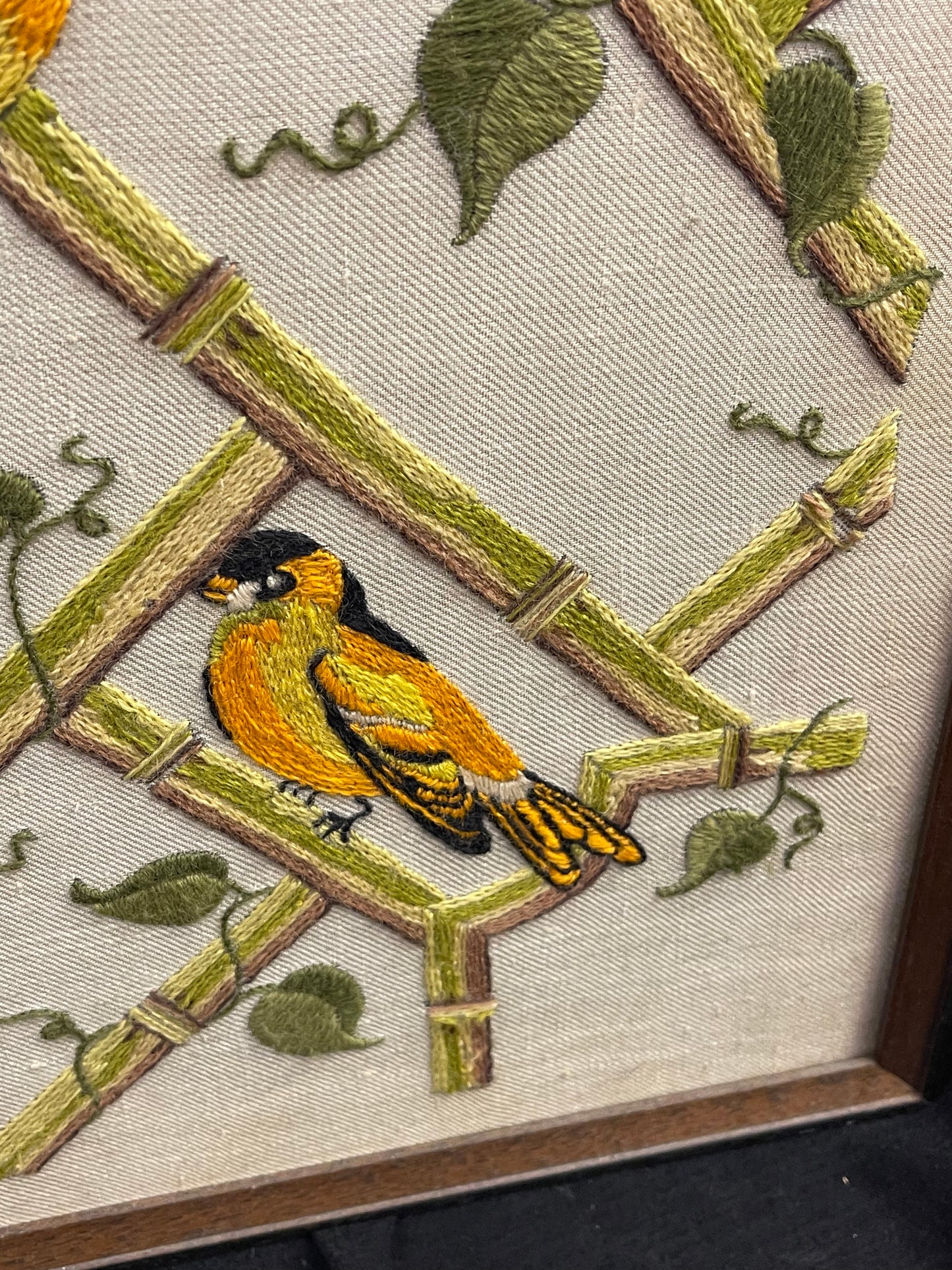 Needlepoint Bird Framed Wall Art