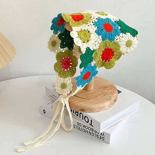 Crochet Flower Head Bandana
