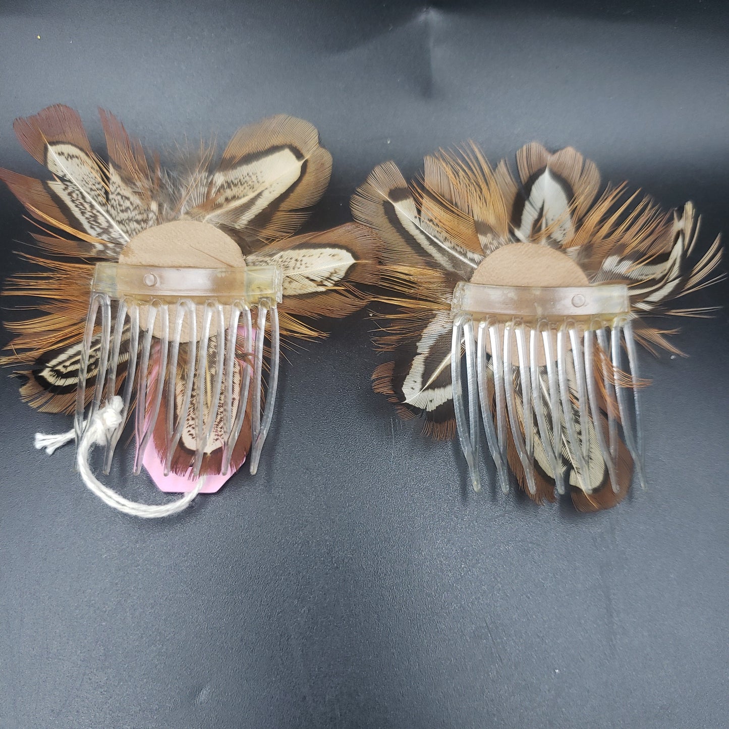 Chapmans feather hair clips set of 2
