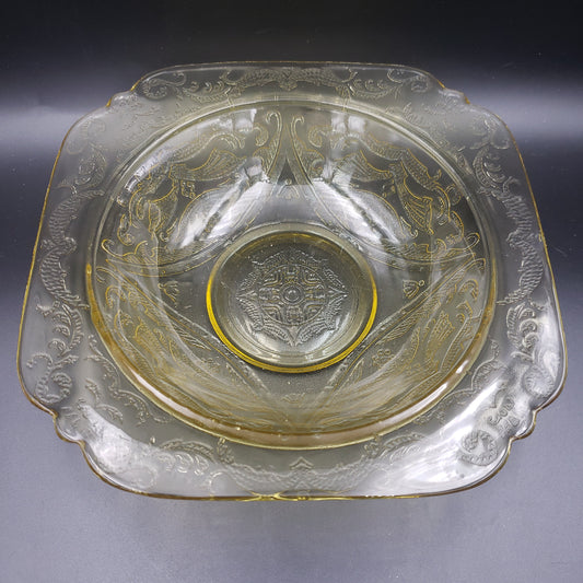 Amber Depression Glass Bowl