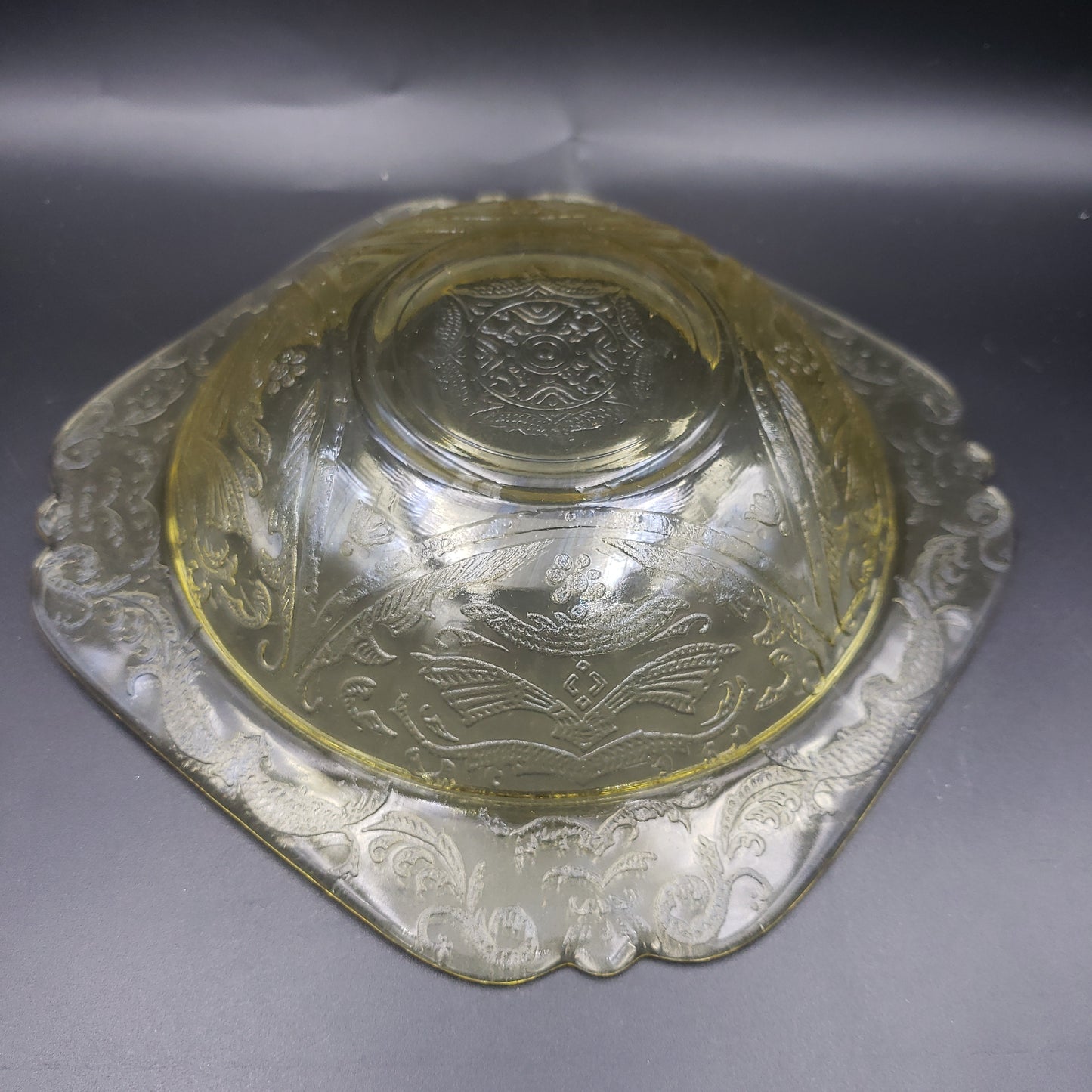 Amber Depression Glass Bowl