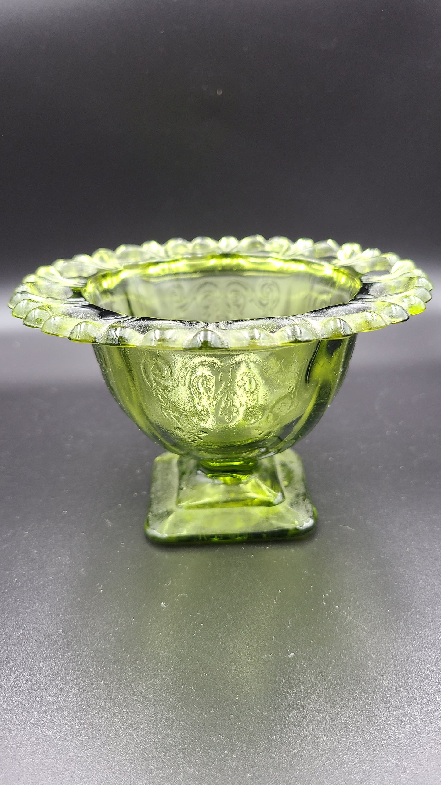 Indiana Glass Company Green Glass Bowl