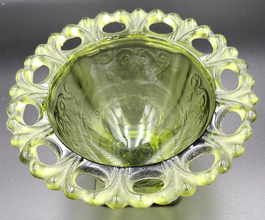Indiana Glass Company Green Glass Bowl