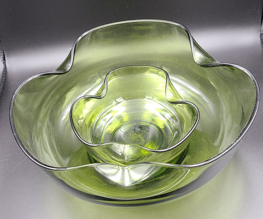Anchor Hocking Avocado Serving Bowls