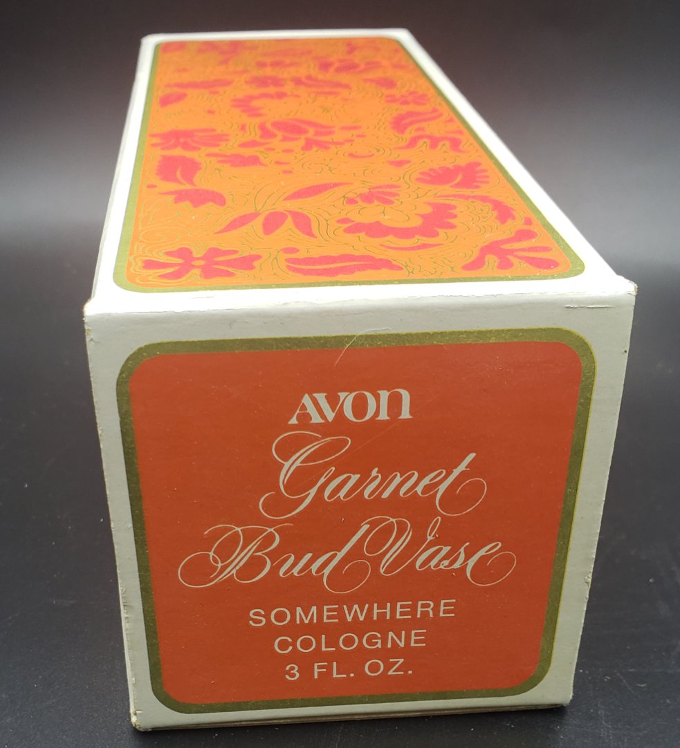 Vintage Avon Garnet Bud Base cologne bottle.