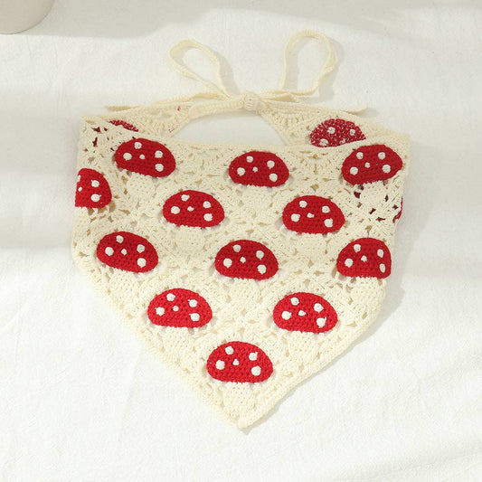 Crochet Head Bandana Mushroom