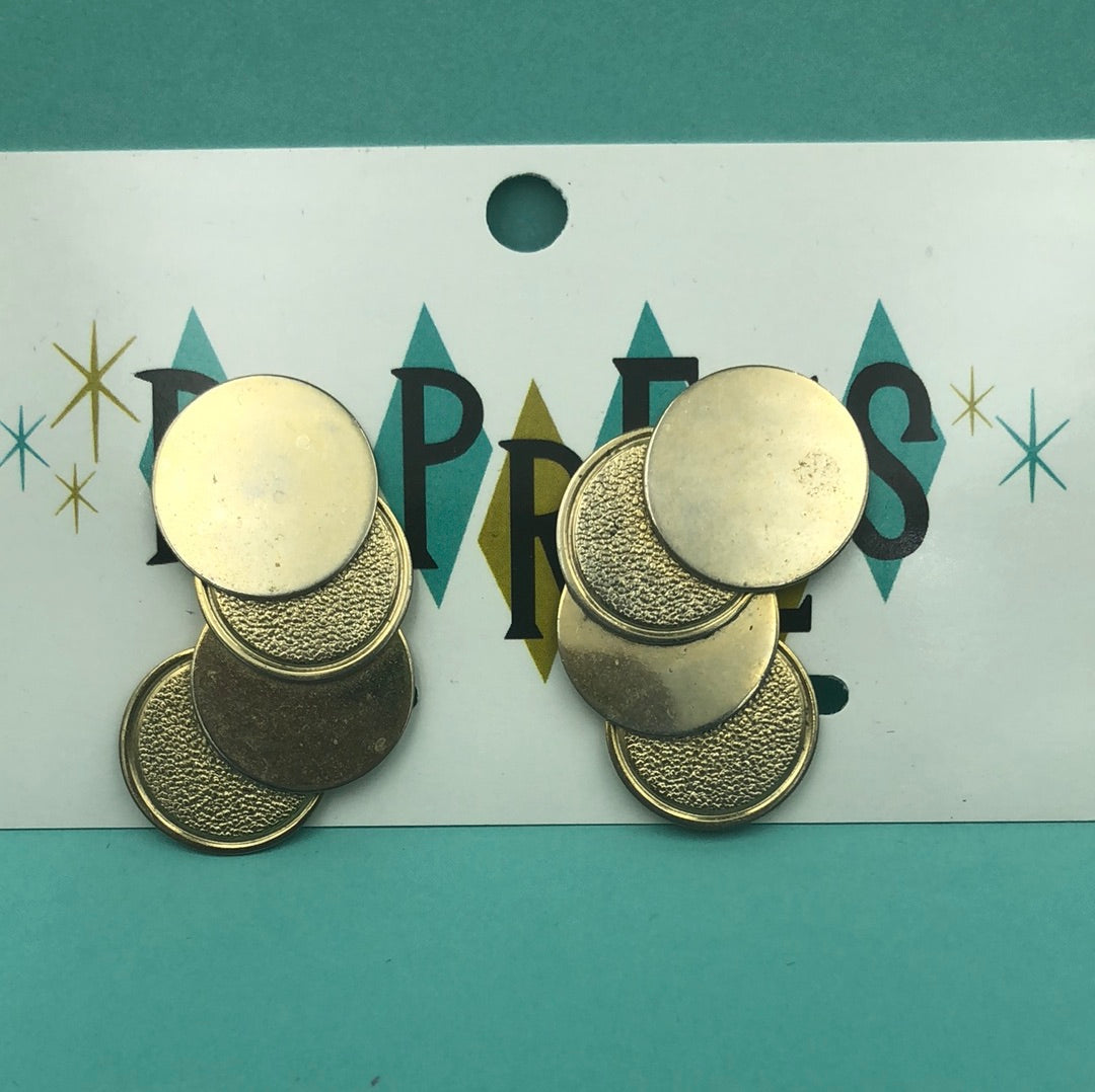 Gold Coin cluster earrings