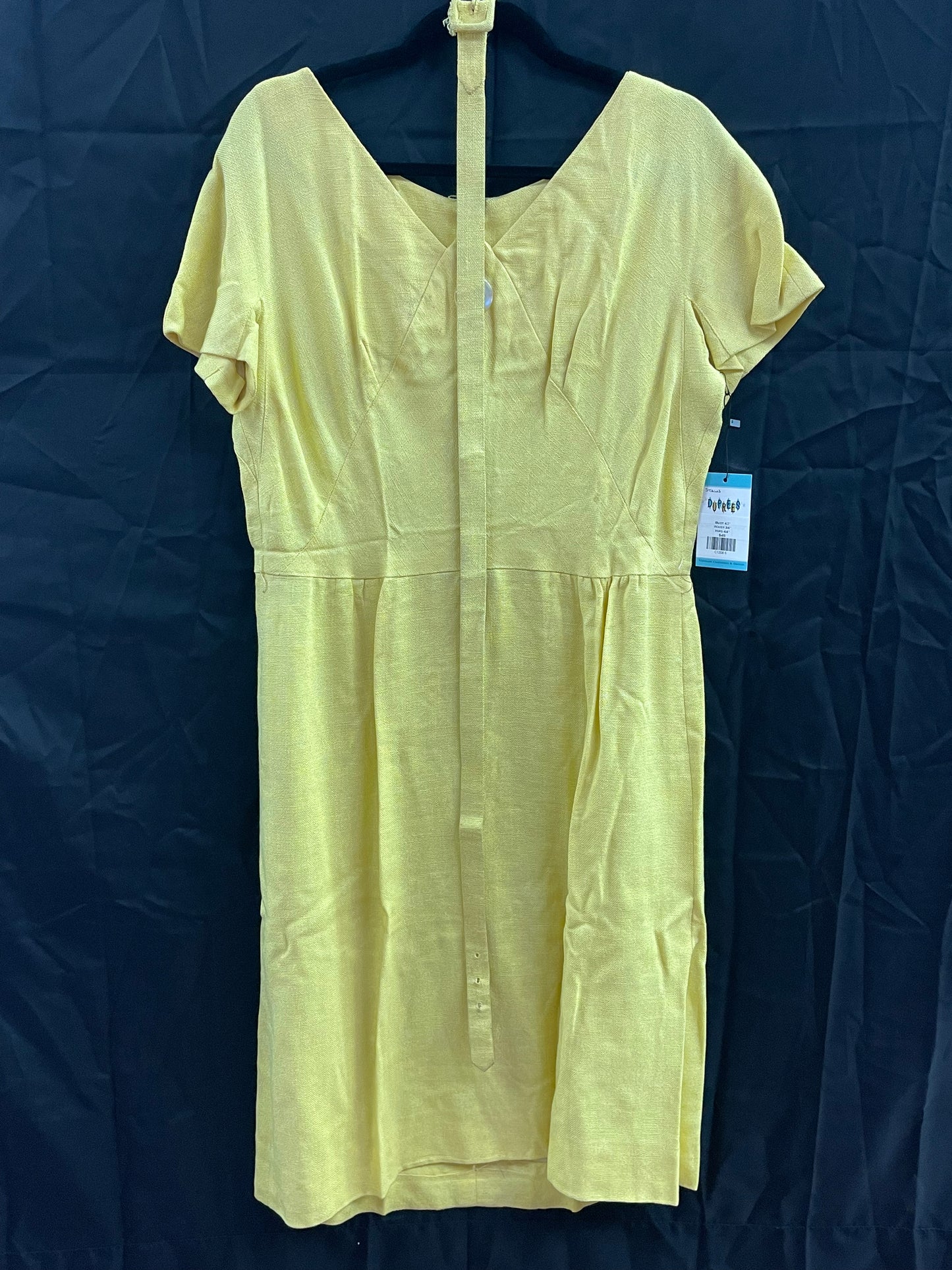 Yellow Linen Wiggle Dress
