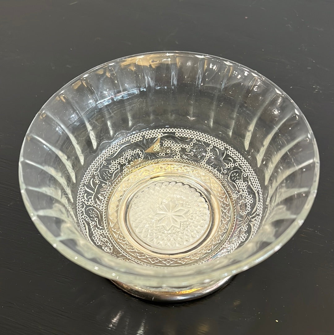 Silver Plated Glass Bowl