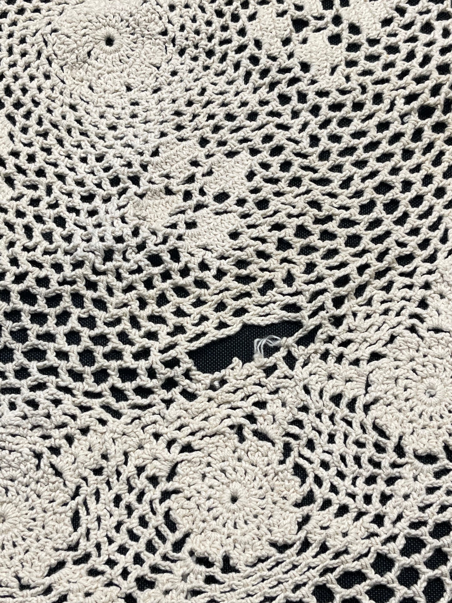 Crocheted Lace Round Tablecloth