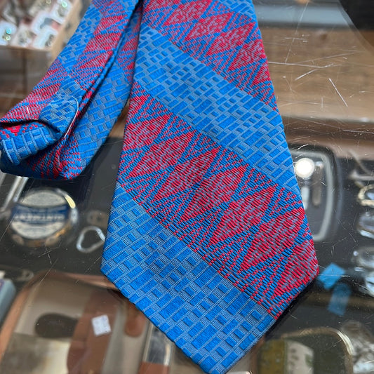 Bright Blue and Red Tie