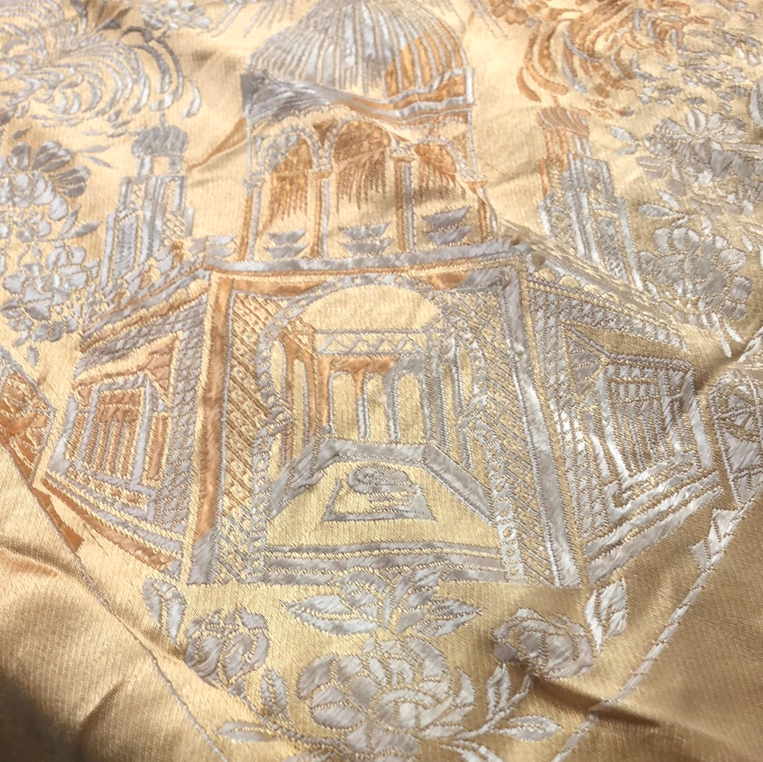 Gold and Orange silky shawl
