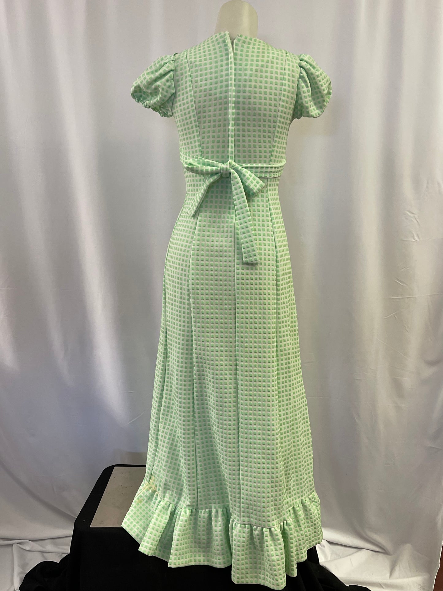 70s Green Casual Gown