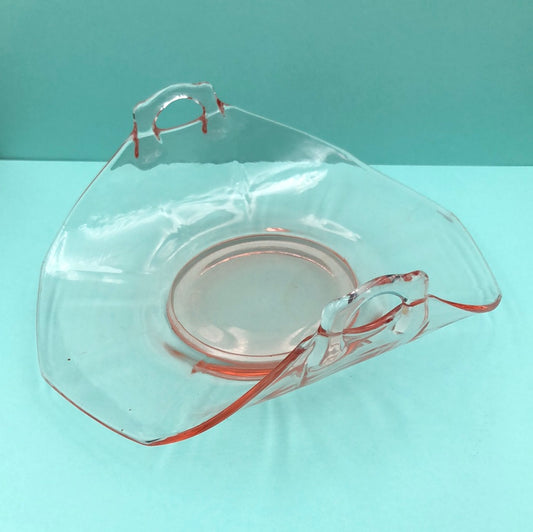 Cambridge decagon pink candy dish