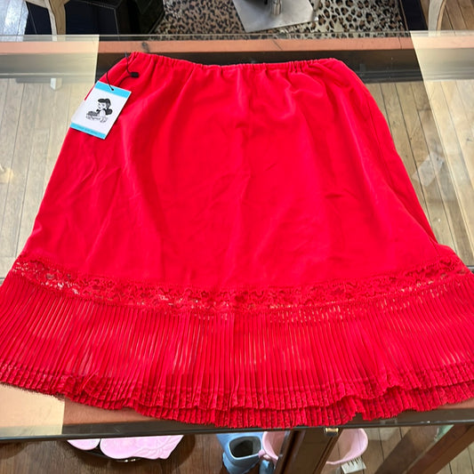 Red half slip