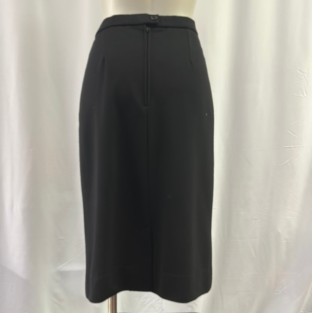 Plain Black Straight Skirt