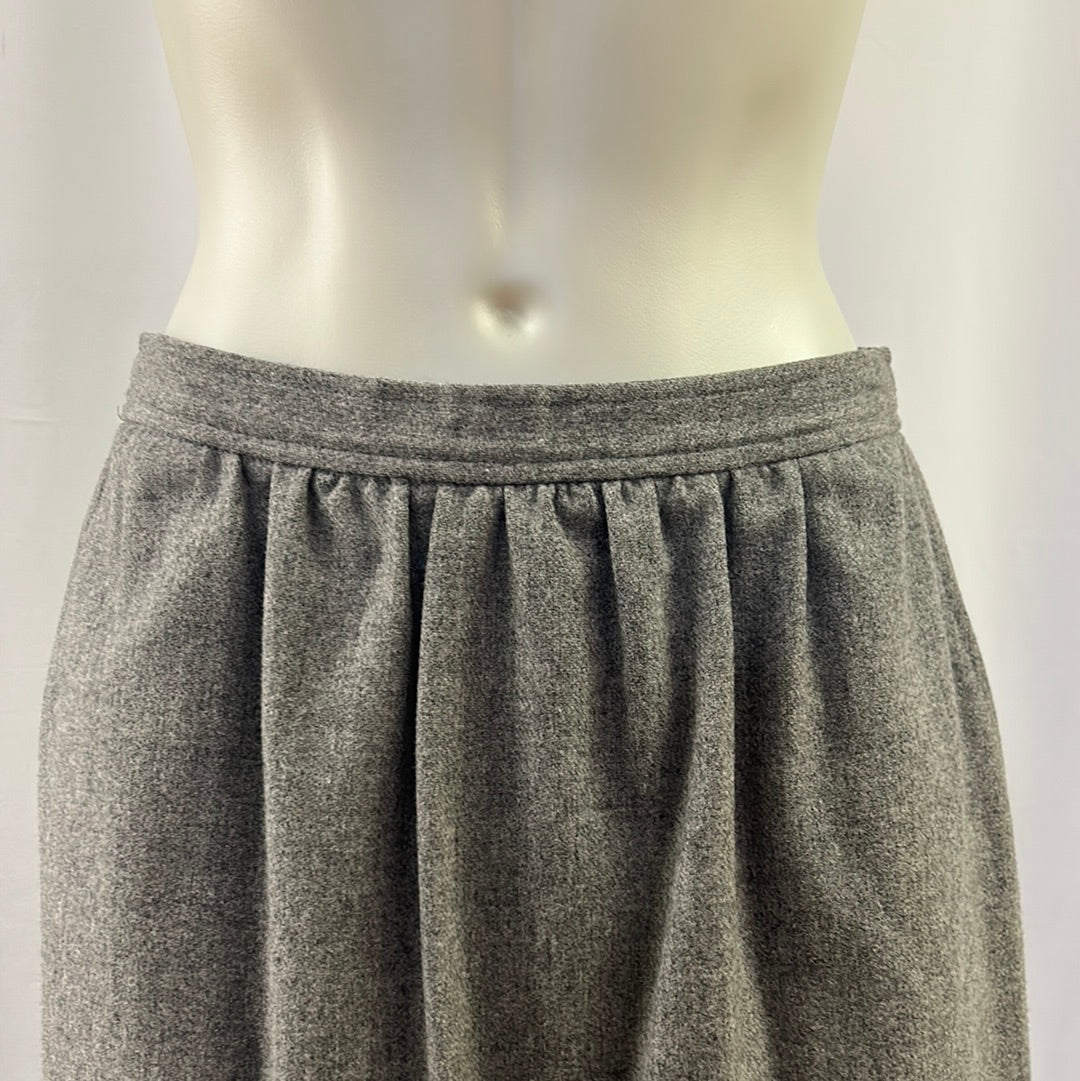 Gray Wool Skirt