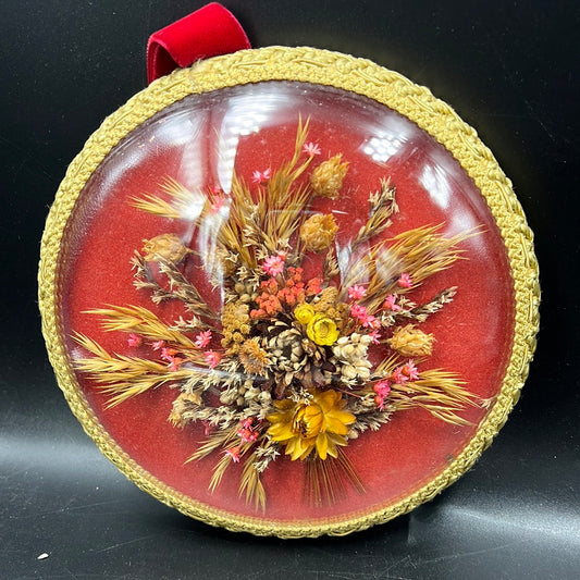 Dried flower wall art