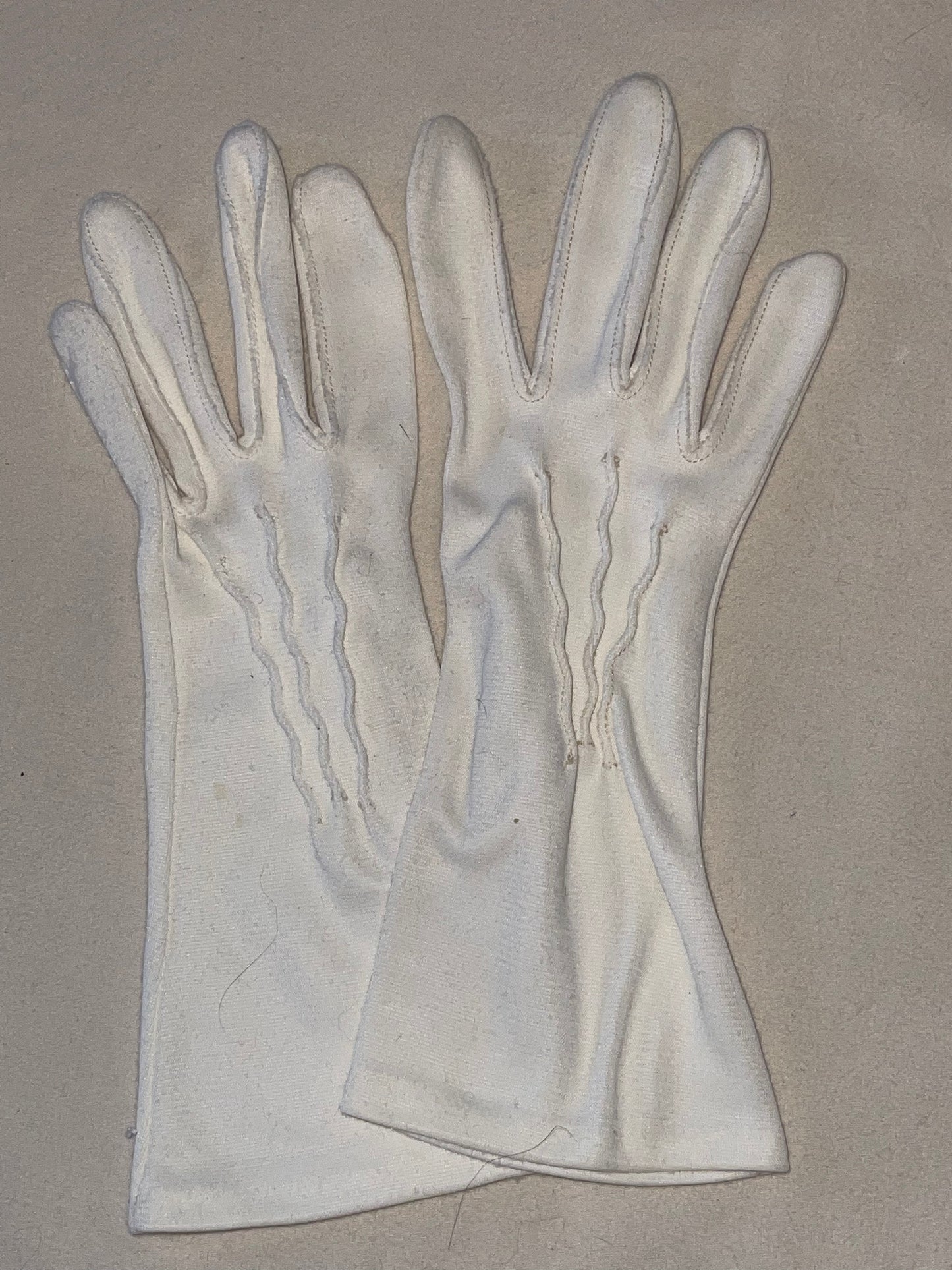 White Wrist Length Gloves