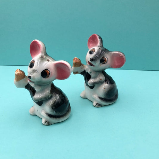 Mice with snack salt and pepper shakers
