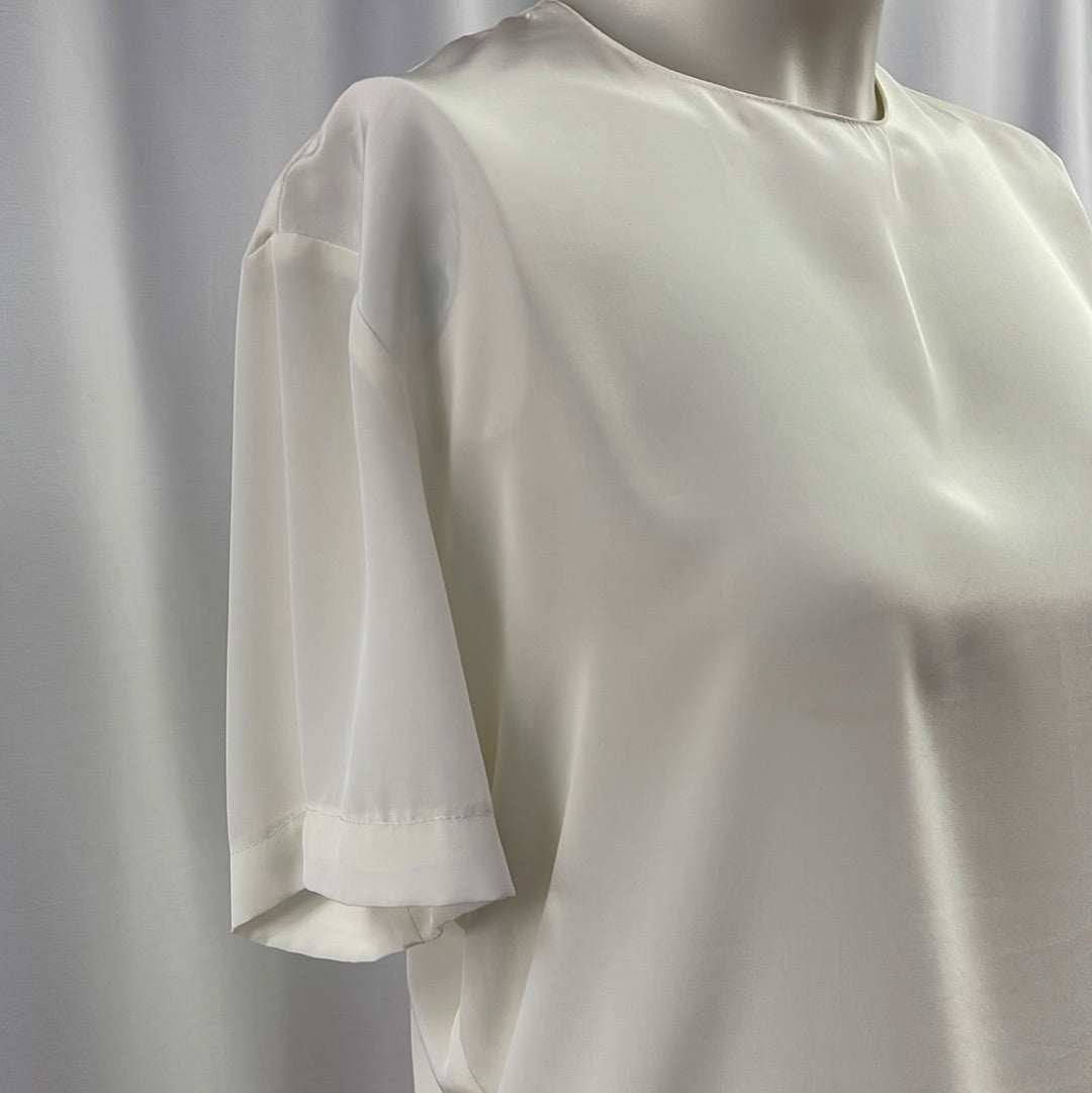 White Short Sleeve Blouse