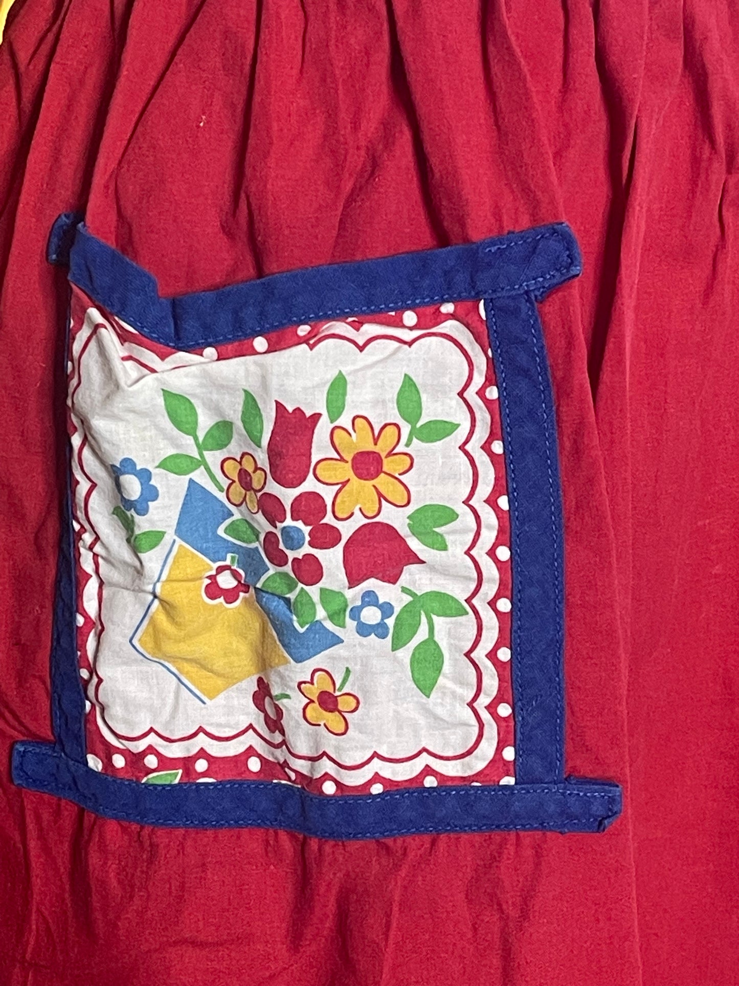 Red & Blue Kitchen Apron