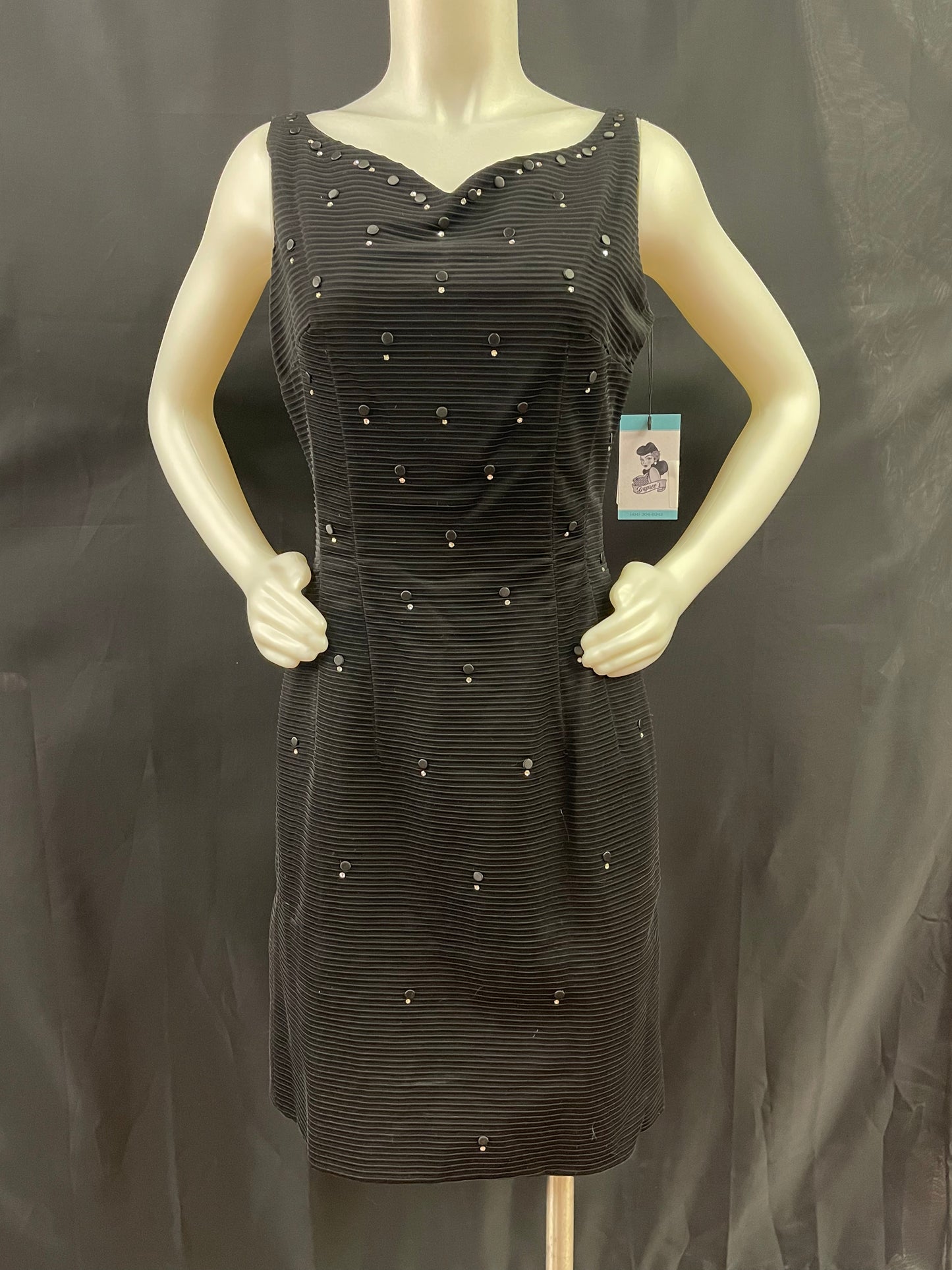 50s/60s Little Black Wiggle Dress