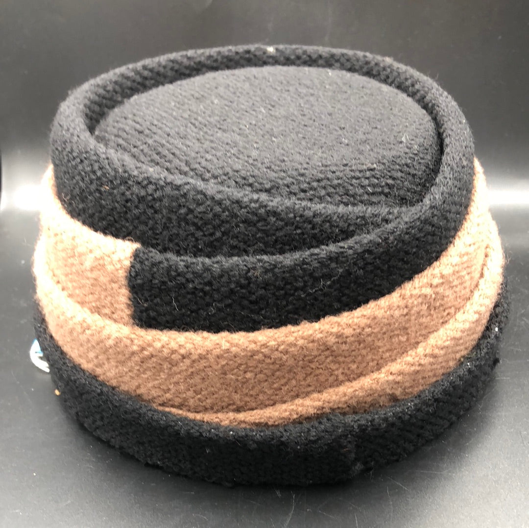 Black and Brown textured hat