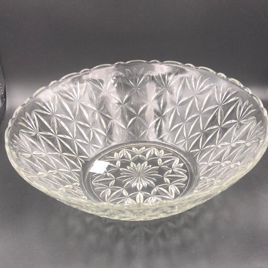 Cut glass salad bowl