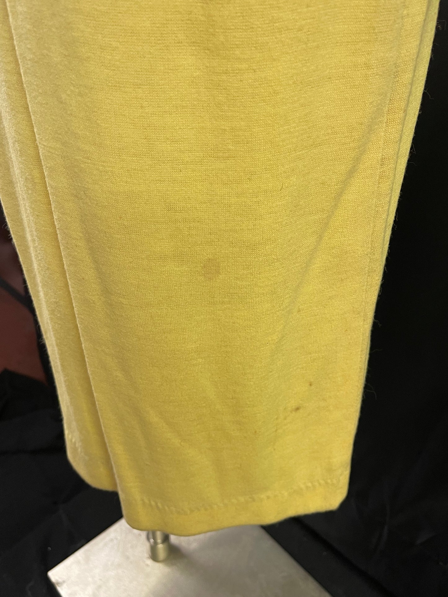 60s drop waist yellow dress