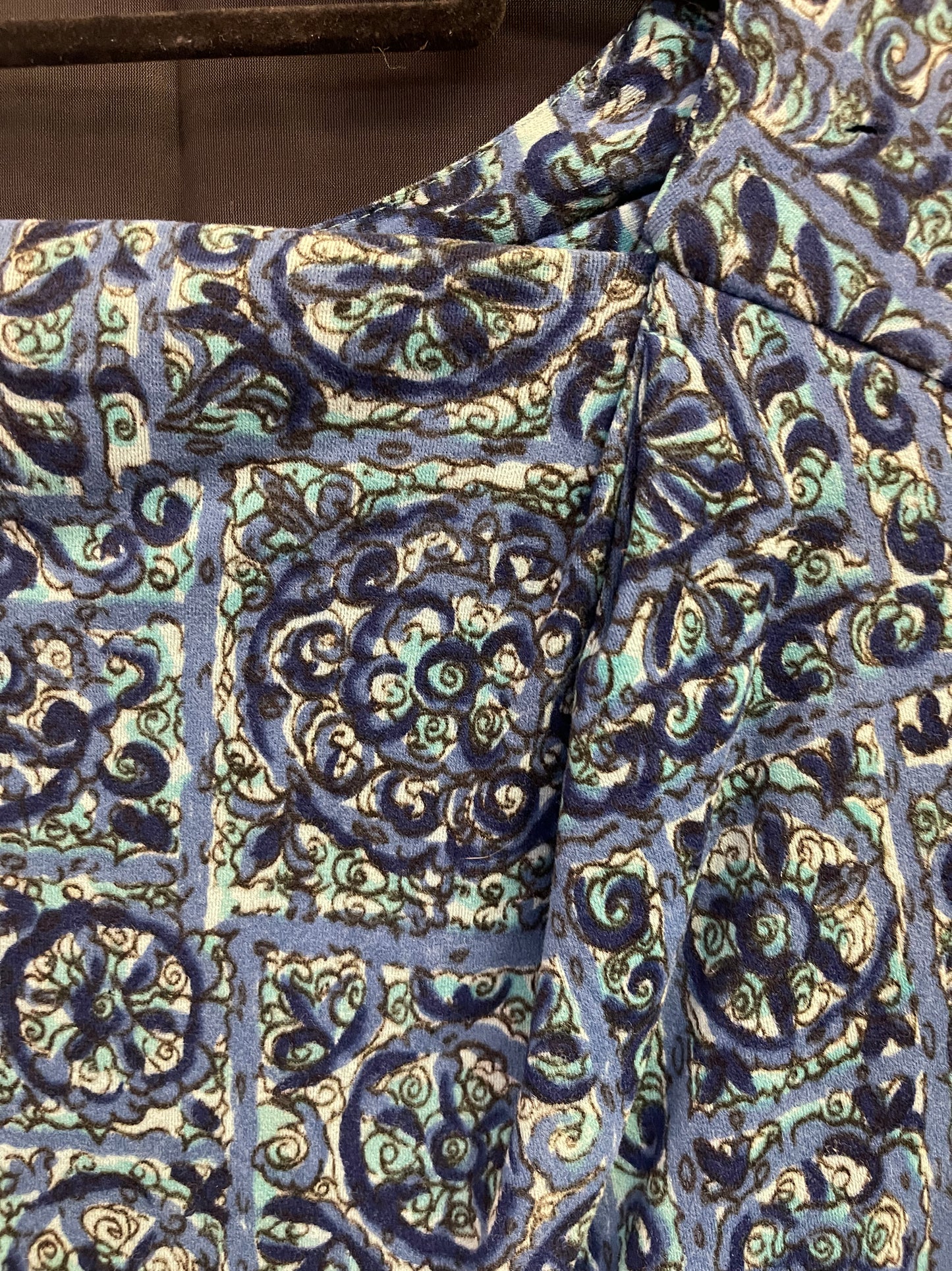 50s Blue Jersey Knit Dress
