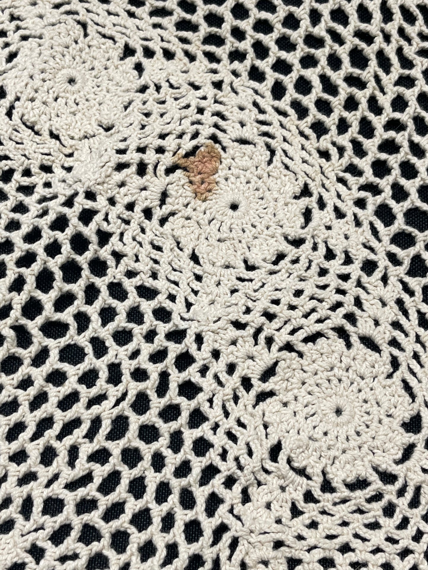 Crocheted Lace Round Tablecloth