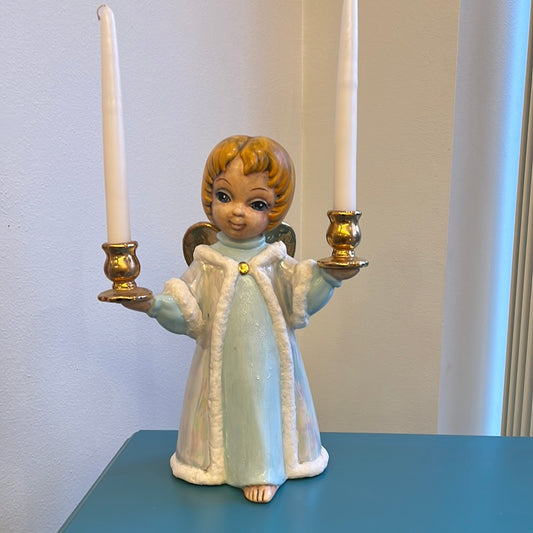 Hand Painted Angel candle holder