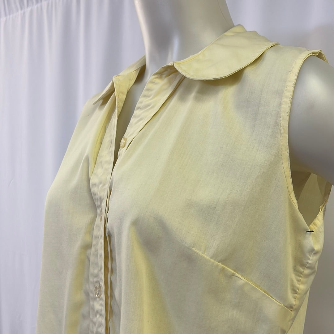 60s Yellow Button-up Blouse