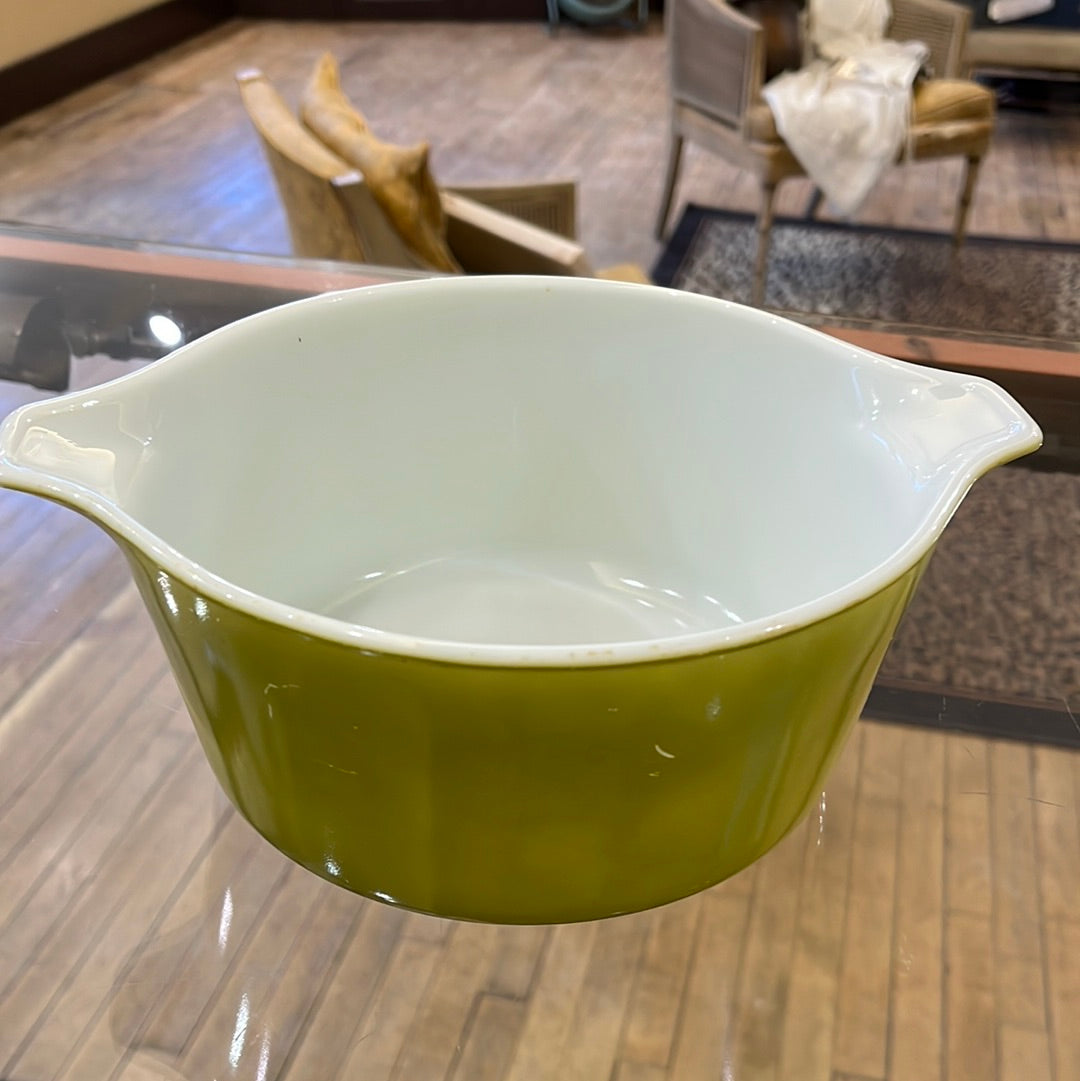 Avocado Green Round Pyrex