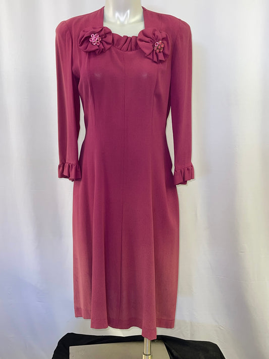 40s Deep Fuchsia Dress