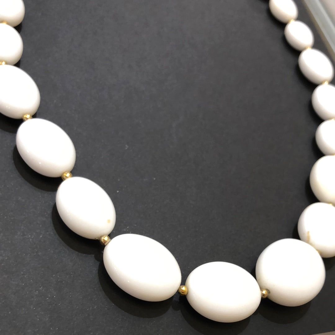 White beaded necklace