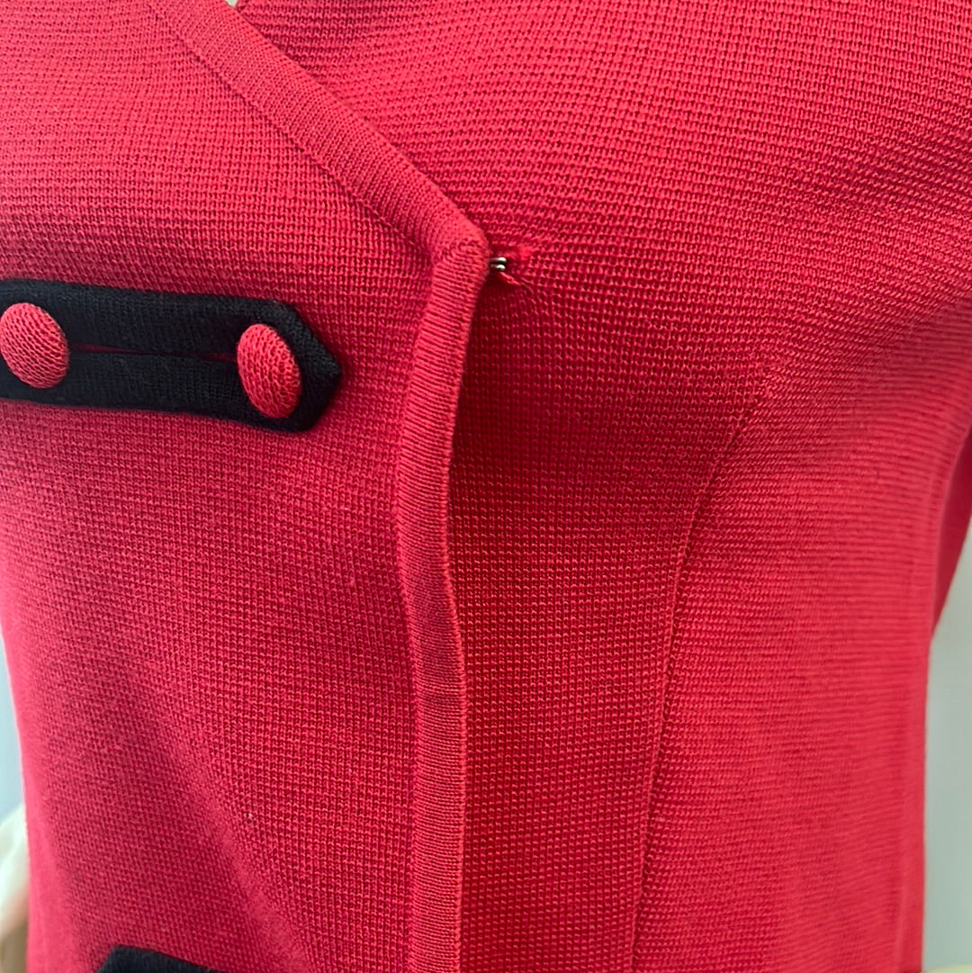Cerise Colored Button-Up Blazer