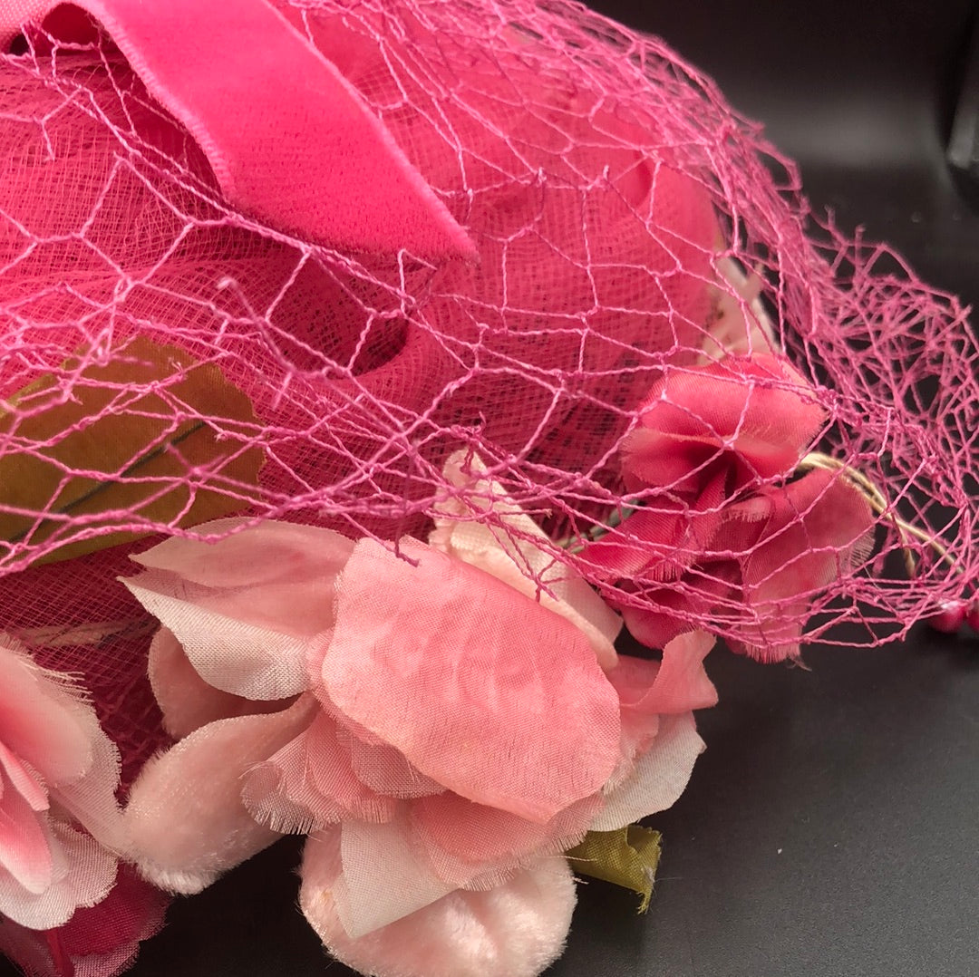 Pink Floral Del Bene' Hat