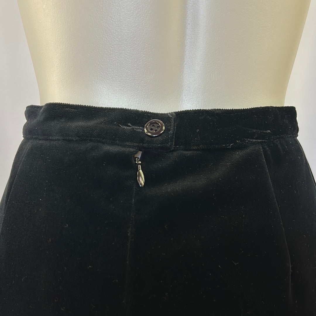 Black Velvet Straight Skirt