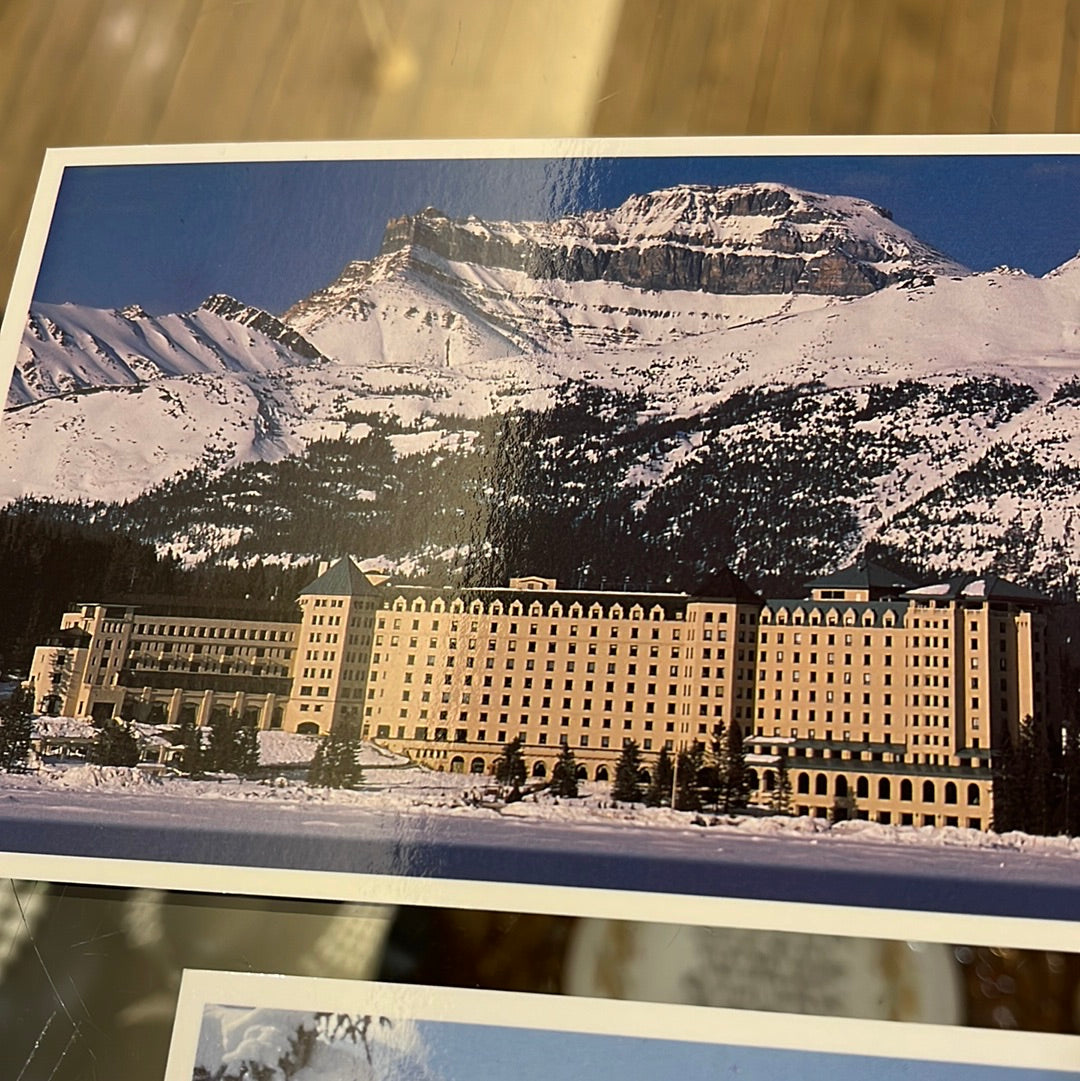 Set of 3 color postcards from Lake Louise