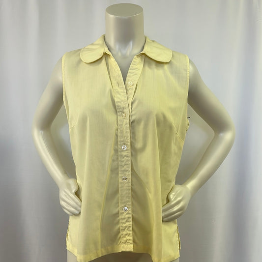 60s Yellow Button-up Blouse
