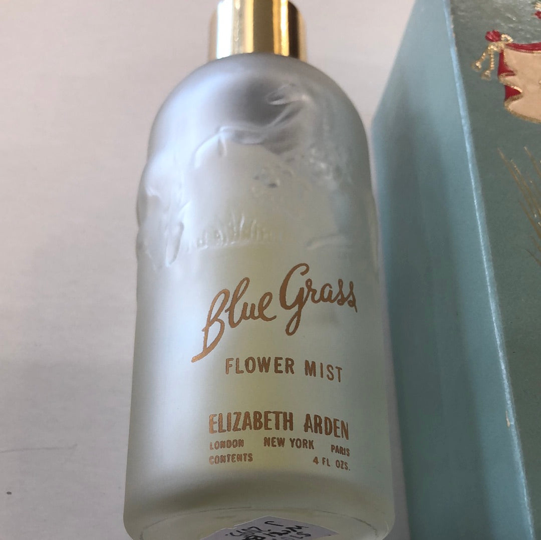 Blue Grass Flower Mist by Elizabeth Arden bottle and box