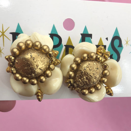 Ivory & Gold Free Form stone and beads